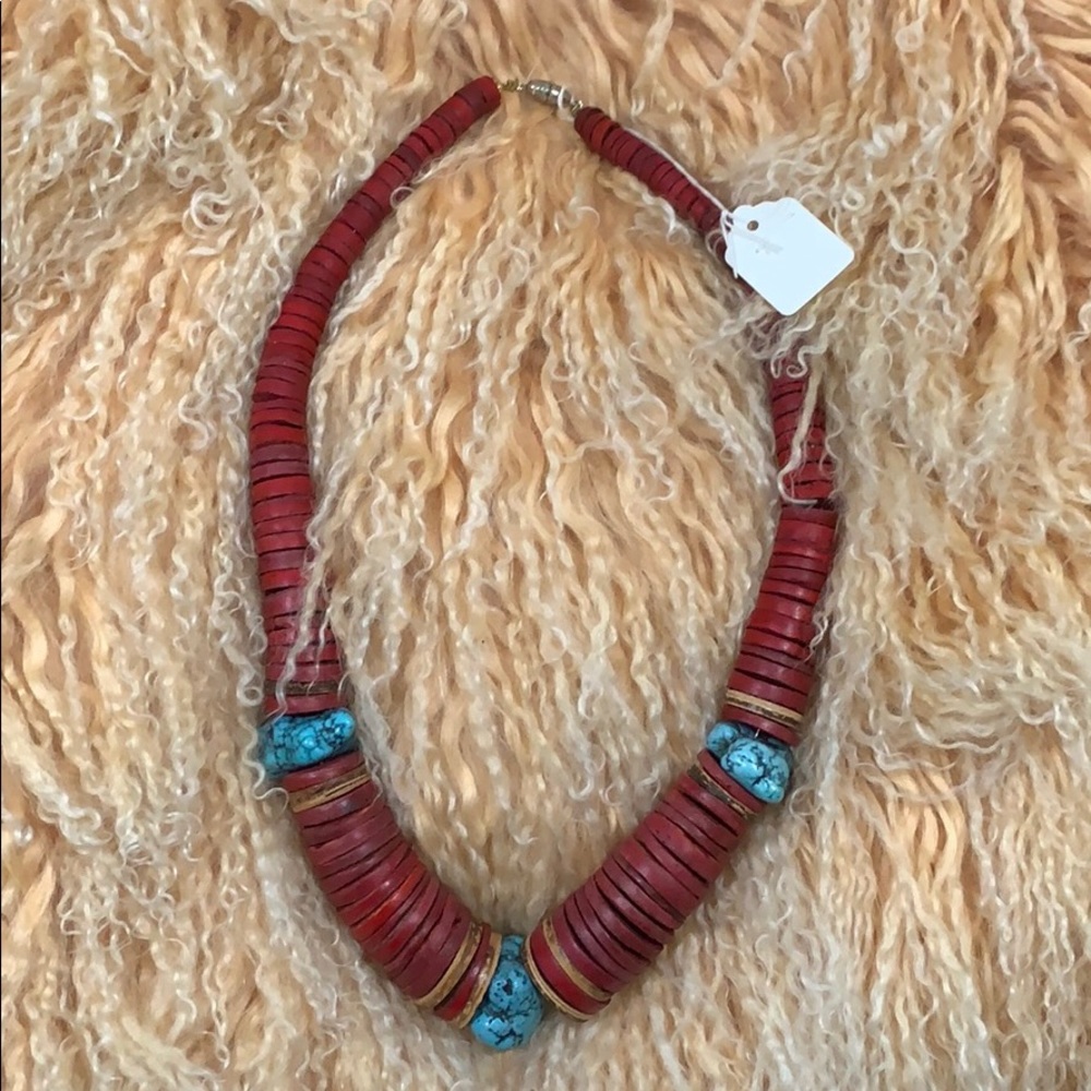 Turquoise Statement Necklace - Picture 2 of 2